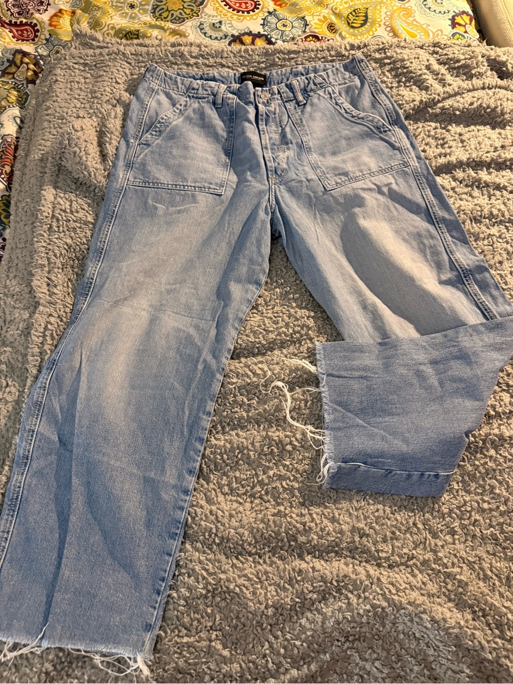 Black Orchid Light Wash Denim Wide Leg Jeans